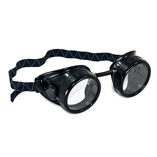 AES Industries #5 Shade Black Safety Welding Cup Goggles - 50mm Dual Lens Eye Cup