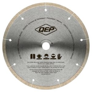 QEP 7" Black Widow Premium-Grade, Thin Rim Diamond Blade for Wet Cutting of Porcelain, Ceramic, Granite and Marble Tile