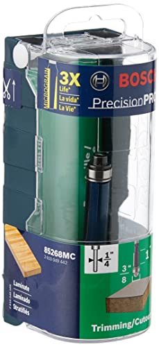 BOSCH 85268MC 3/8 In. x 1 In. Carbide-Tipped Double-Flute Flush Trim Router Bit