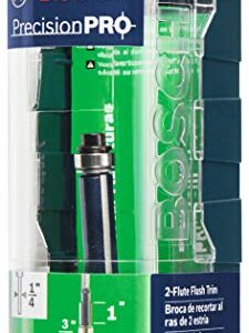 BOSCH 85268MC 3/8 In. x 1 In. Carbide-Tipped Double-Flute Flush Trim Router Bit