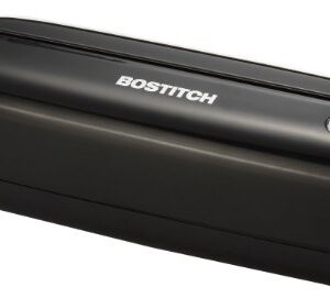 Bostitch Office Electric 3-Hole Punch, AC Adapter or Battery Powered, Max Sheet Capacity 12 Sheets, Black (EHP3BLK)