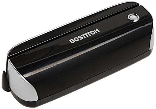 Bostitch Office Electric 3-Hole Punch, AC Adapter or Battery Powered, Max Sheet Capacity 12 Sheets, Black (EHP3BLK)