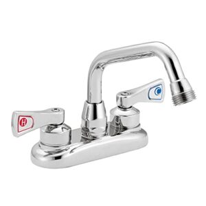 moen commercial m-dura chrome two-handle 4-inch centerset utility or laundry faucet, 8277, 0.5