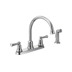 cleveland faucets ca41613 capstone high-arc spout two-handle kitchen faucet with side spray, chrome