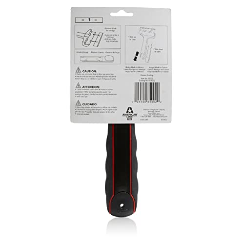 American Line SmartEdge Scraper with 4" Wide Blade - Includes 1 High Carbon Steel Blade - Ergonomic Handle with Convenient Blade Storage - 65-0002