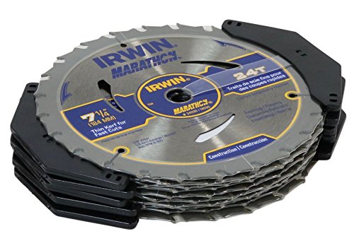 Irwin 14030 / 24030 Marathon 7-1/4-Inch 24-Tooth Circular Saw Blade,10 Pack