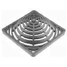 StormDrain 9" x 9" Outdoor Catch Basin Square Atrium Grate Cover, Black - Superior Strength and Durability