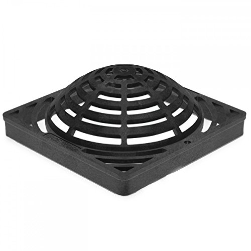 StormDrain 9" x 9" Outdoor Catch Basin Square Atrium Grate Cover, Black - Superior Strength and Durability