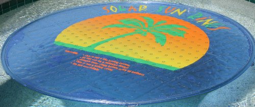 Solar Sun Rings Palm Tree Pattern Solar Pool Water Heater w/ Anchors