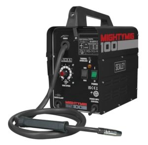 sealey mightymig100 gas mig welder 100a, 100 amp, red