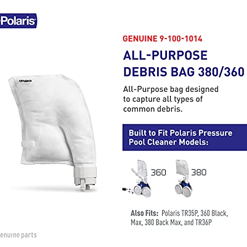 Polaris Genuine Parts 9-100-1014 All Purpose Bag Replacement for Pressure-Side Pool Cleaners 380, 380 Black Max, 360, 360 Black Max