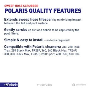 Polaris Genuine Parts 9-100-3105 Sweep Hose Scrubber Replacement Compatible with Polaris Models 280, 360, 380, 3900 SPORT, TR28P, TR35P, TR36P, 180