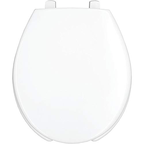 BEMIS 7750TDG 000 Commercial Heavy Duty Open Front Toilet Seat with Cover that will Never Loosen & Reduce Call-backs, ROUND, Plastic, White