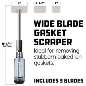 Powerbuilt 648501 Wide Blade Gasket Scraper Silver