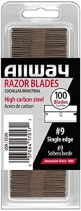 allway seb100vp #9 single-edge razor blades, 100 pack clamshell