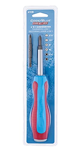 Channellock 61CB 6n1 Screwdriver, Slotted 3/16 and 1/4, Phillips 1 and 2, Nut driver 5/16 and 1/4