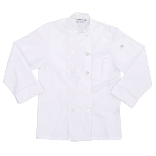 Chef Works Men's Le Mans Chef Coat, White, Large