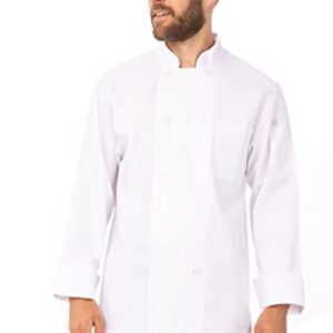 Chef Works Men's Le Mans Chef Coat, White, Large