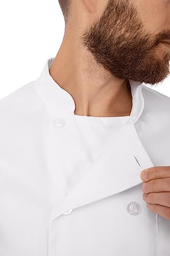 Chef Works Men's Le Mans Chef Coat, White, Large