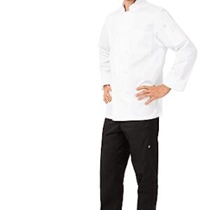 Chef Works Men's Le Mans Chef Coat, White, Large