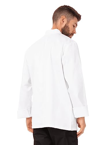 Chef Works Men's Le Mans Chef Coat, White, Large