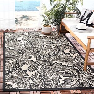 safavieh courtyard collection accent rug - 2'7" x 5', sand & black, non-shedding & easy care, indoor/outdoor & washable-ideal for patio, backyard, mudroom (cy2996-3901)