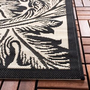 SAFAVIEH Courtyard Collection Accent Rug - 2'7" x 5', Sand & Black, Non-Shedding & Easy Care, Indoor/Outdoor & Washable-Ideal for Patio, Backyard, Mudroom (CY2996-3901)