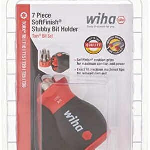 Wiha 38045 Stubby Screwdriver With Six-In-One Insert Bits, Torx