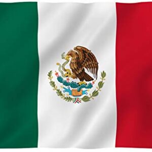 Anley Fly Breeze 3x5 Foot Mexico Flag - Vivid Color and Fade proof - Canvas Header and Double Stitched - Mexican MX National Flags Polyester with Brass Grommets 3 X 5 Ft