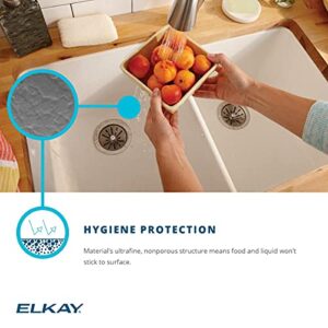 Elkay Quartz Classic ELGLB3322WH0 White Equal Double Bowl Top Mount Sink with Aqua Divide