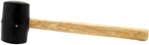 performance tool 1129 rubber mallet - durable head with wood handle, ideal for non-marring applications and general purpose use