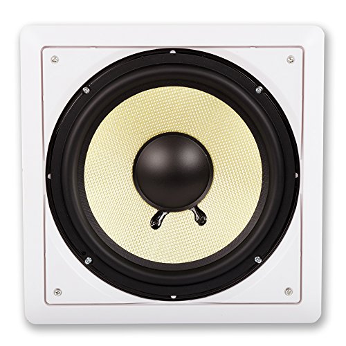 Acoustic Audio by Goldwood Acoustic Audio HDS10 in Wall 10" Home Theater Passive Subwoofer Speaker, White