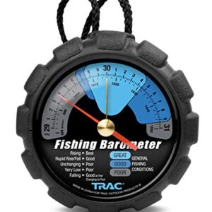 Camco TRAC Outdoors Fishing Barometer | Features an Adjustable Pressure Change Indicator with Reference Marker & Color-Coded Dial | Easily Calibrates to Local Barometric Pressure (69200)