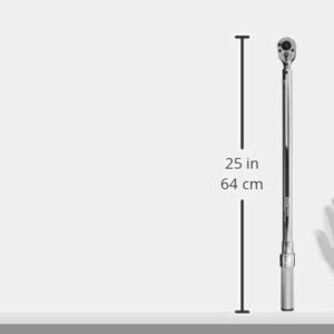 CDI 2503MFRMH Dual Scale Micrometer Adjustable Click Style Torque Wrench with Metal Handle - 1/2-Inch Drive - 30 to 250 ft. lbs. Torque Range