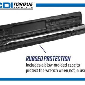 CDI 2503MFRMH Dual Scale Micrometer Adjustable Click Style Torque Wrench with Metal Handle - 1/2-Inch Drive - 30 to 250 ft. lbs. Torque Range