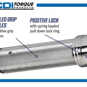 CDI 2503MFRMH Dual Scale Micrometer Adjustable Click Style Torque Wrench with Metal Handle - 1/2-Inch Drive - 30 to 250 ft. lbs. Torque Range