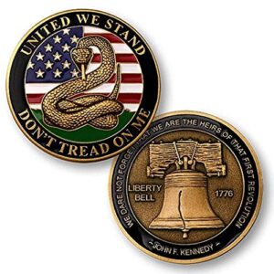 northwest territorial mint don't tread on me - liberty bell challenge coin…