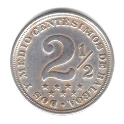 1916 Panama 2 1/2 Centesimos Coin KM#7.2