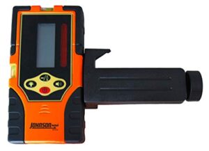 johnson level & tool 40-6715 two-sided laser detector w/clamp for red beam rotating lasers, red beam, 1 laser detector,orange