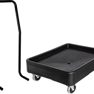 Carlisle FoodService Products XDL3000H03 Cateraide Polyethylene Dolly with Handle, 28-3/4" Length x 22-3/8" Width x 5" Depth, Black