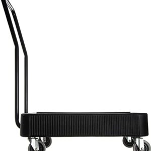 Carlisle FoodService Products XDL3000H03 Cateraide Polyethylene Dolly with Handle, 28-3/4" Length x 22-3/8" Width x 5" Depth, Black