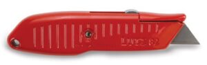 lutz 30582#82 safety nose retractable blade utility knife - red (82-rd)