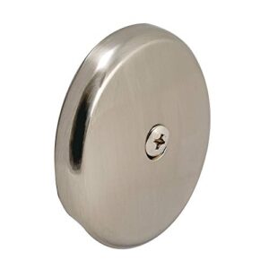 eastman single hole overflow face plate with brass screw, pvd brushed nickel, 35202