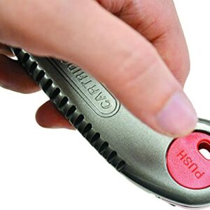 NT Cutter Heavy Duty Aluminum Die-Cast Grip Multi-Blade Cartridge Knife, 1 Knife (L-2000RP), Red.