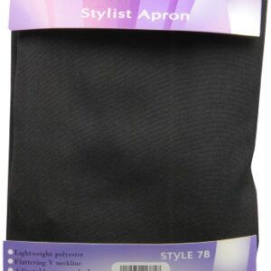 Betty Dain Silhouette Stylist Apron in Black for Salon Hairstylist and Professional Cosmetology Featuring a V-Neck Design | Water Resistant, Lightweight Polyester with Adjustable Snap-Closure