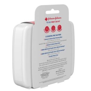 Johnson & Johnson First Aid To Go Kit (Pack of 12 Items)