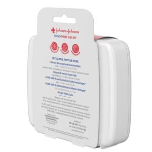 Johnson & Johnson First Aid To Go Kit (Pack of 12 Items)