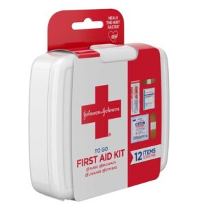 Johnson & Johnson First Aid To Go Kit (Pack of 12 Items)