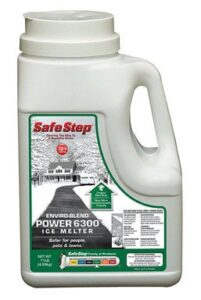 safe step ice melter jug melts ice down to - 10 f / - 23 c 11 lbs.