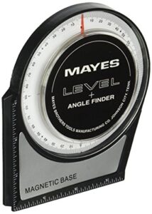 mayes 10156 large level and angle finder with magnetic base, magnetic base angle finder, level with angle finder, magnetic degree finder